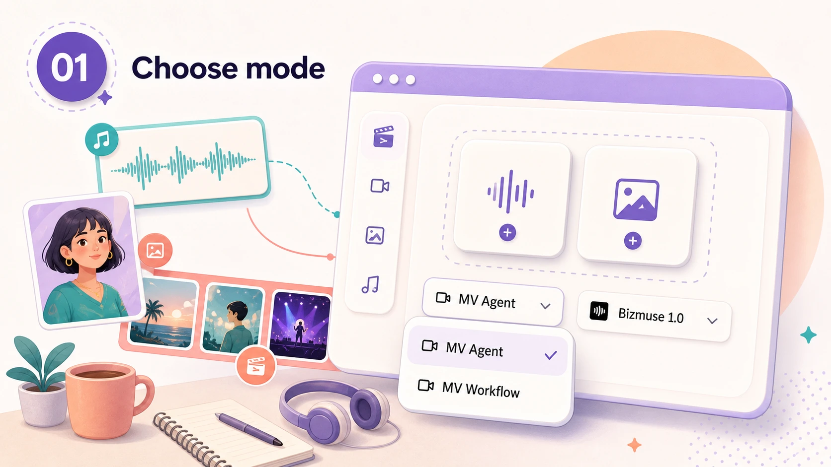Choose Agent or Workflow mode